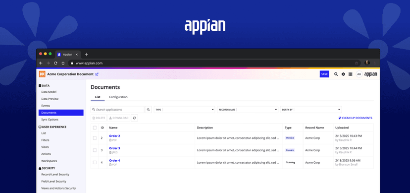Unified Document Management with Appian Records